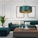 Lampa wisząca ZIGGY WHITE Gold/Bottle green 3xE27