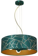 Lampa wisząca ZIGGY WHITE Gold/Bottle green 3xE27