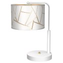 Lampka nocna ZIGGY WHITE White/Gold 1xE27