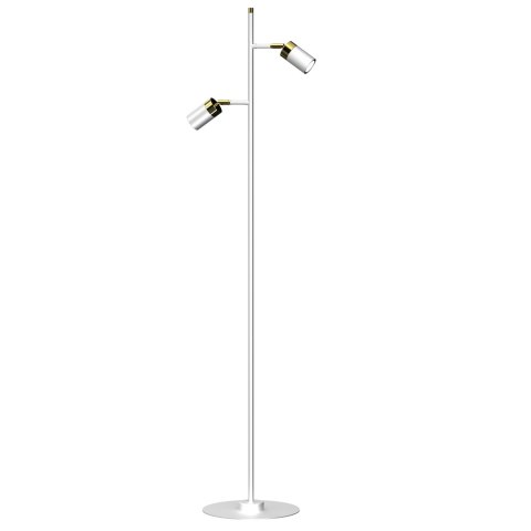 Lampa podłogowa JOKER WHITE/GOLD 2xGU10