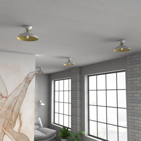 Lampa sufitowa Felix 1xE27 Biały/Złoty