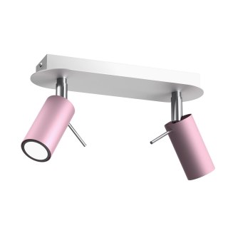Lampa sufitowa Preston 2x mini GU10 Różowy/Biały