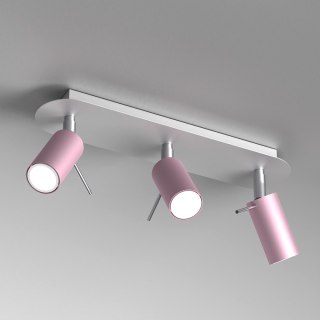 Lampa sufitowa Preston 3x mini GU10 Różowy/Biały
