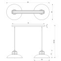 Lampa wisząca FELIX GREEN/GOLD 2xE27