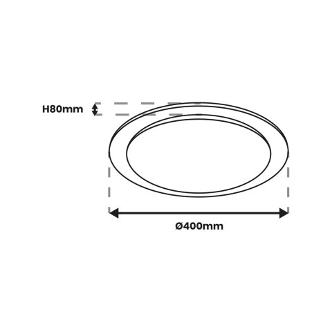 PLAFON ONTARIO 24W LED Ø400 mm PLAFON ONTARIO 24W LED Ø400 mm