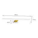 Kinkiet SHINE WHITE/GOLD 60cm 13,8W LED