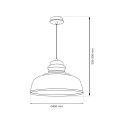 Lampa wisząca ASMUND BLACK 1xE27 40cm