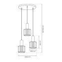 Lampa wisząca CRISTAL 3xE27