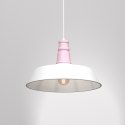 Lampa wisząca ENZO WHITE/PINK 1xE27