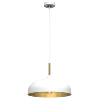 Lampa wisząca Lincoln 1xE27 35cm Biały/Złoty