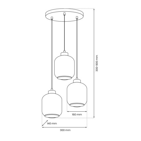 Lampa wisząca SOMBRA SMOKED 3xE27 Lampa wisząca SOMBRA SMOKED 3xE27