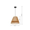 Lampa wisząca VIMINI NATURAL WOOD 1xE27