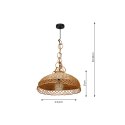 Lampa wisząca VIMINI NATURAL WOOD 1xE27