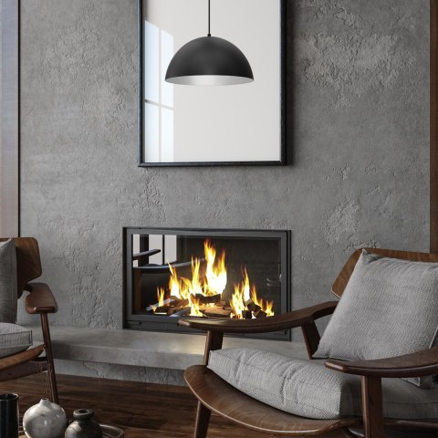 Lampa wisząca Beta Czarny/Biały 1xE27 35cm