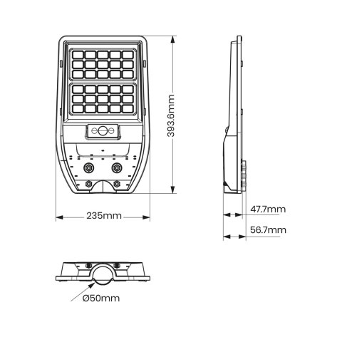 Latarnia Solarna Via 50W 500lm 6000K Latarnia Solarna Via 50W 500lm 6000K