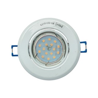 Oczko Okrągłe GU10 1X5W Led Biały