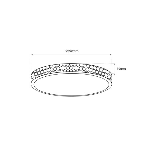 Plafoniera SHINY CLEAR 34W Ø490 mm Plafoniera SHINY CLEAR 34W Ø490 mm