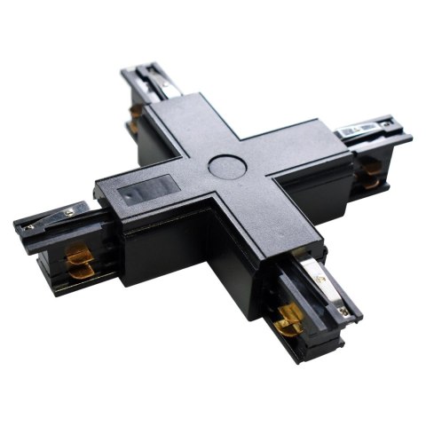 Łącznik Lampy Track Light Czarny 3-obwodowy Typ: + Łącznik Lampy Track Light Czarny 3-obwodowy Typ: +