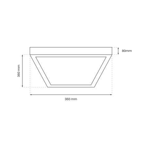 Lampa Sufitowa Casilla 18W LED 4000K Lampa Sufitowa Casilla 18W LED 4000K