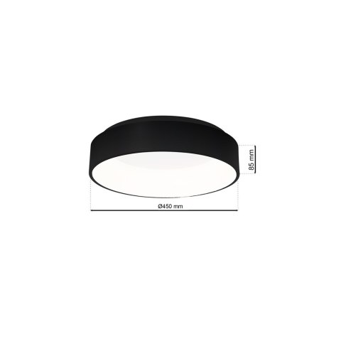 Plafon OHIO BLACK 40W LED 3000K-4000K Ø450mm Plafon OHIO BLACK 40W LED 3000K-4000K Ø450mm