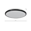 Plafon TERMA BLACK 24W LED IP44 Ø360 mm