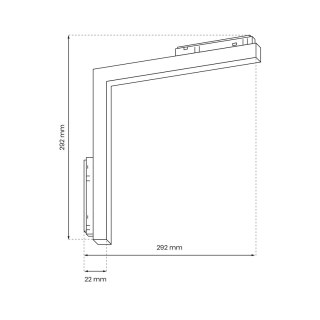 MAGNETIC TRACK 20mm L-DOWN 24W 3000K
