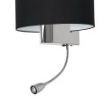 Kinkiet CASINO BLACK/CHROME 1xE27 + 1W LED