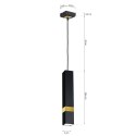 Lampa wisząca VIDAR BLACK/GOLD 1xGU10